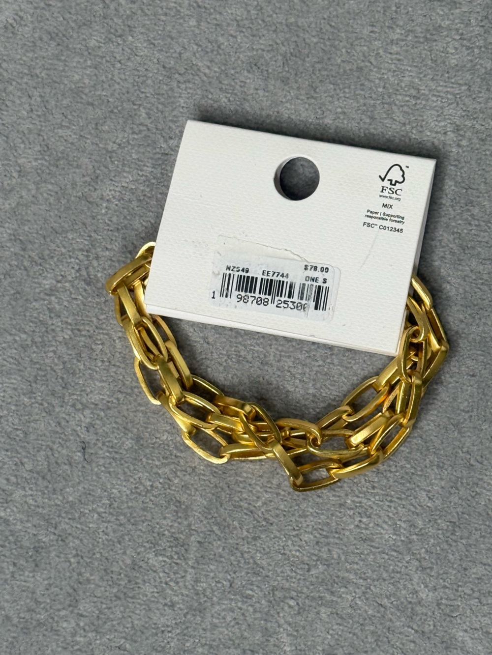Madewell layered chain bracelet, gold - Picture 3 of 4